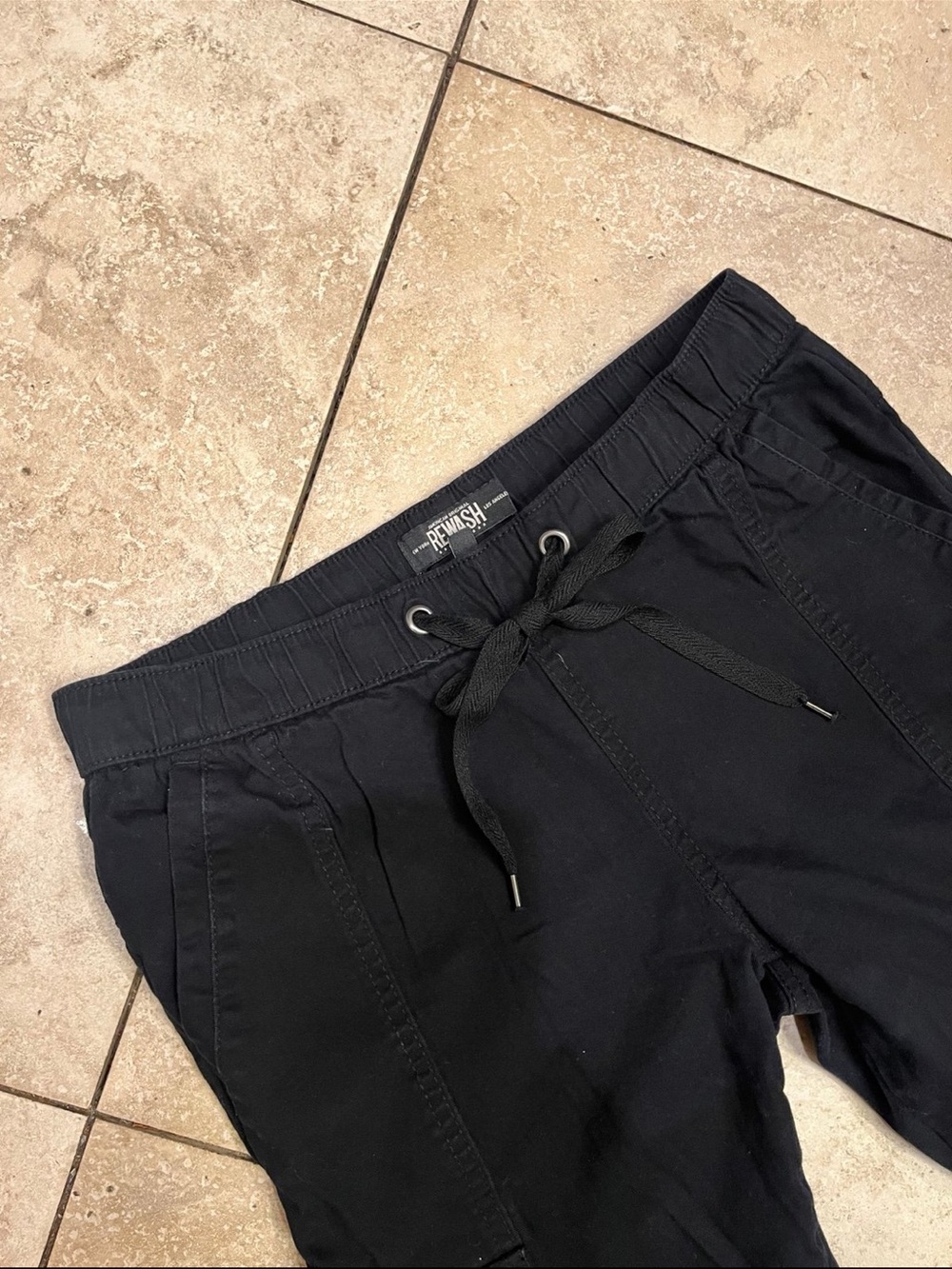 Rewash Black Cargo Pants - Picture 4 of 6